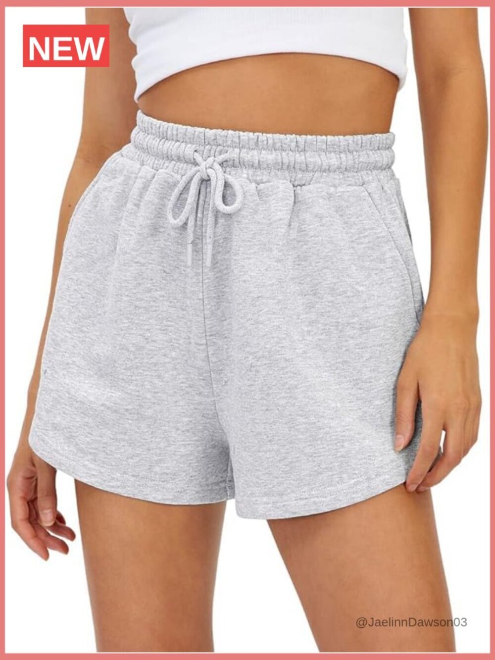 High Waisted Sweat Shorts with Pockets, Cotton Blend, Comfy Lounge & Athletic